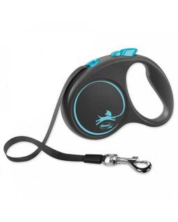 Vodítko Flexi Black Design páska L 5 m modré (do 50 kg)
