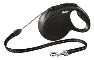 Vodítko Flexi Classic NEW lanko M 8 m čierne (do 20 kg)