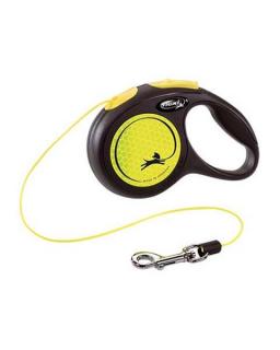 Vodítko Flexi New Neon lanko M 5 m žlté (do 20 kg)