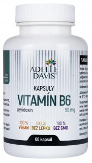 Adelle Davis - Vitamín B6 50 mg, 60 kapsúl