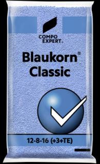 NPK Trávnikové hnojivo Blaukorn Classic 12-8-16 +3+ME