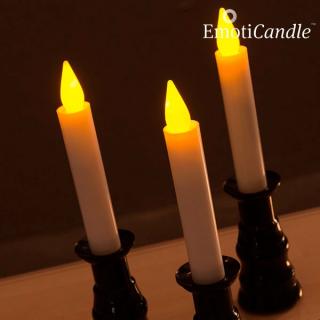 Elektrická sviečka z vosku - svietnik (balenie 3ks)