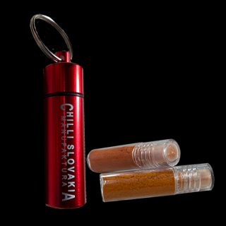 Kľúčenka CM červená + Cayenne a Habanero (MEDIUM HOT)
