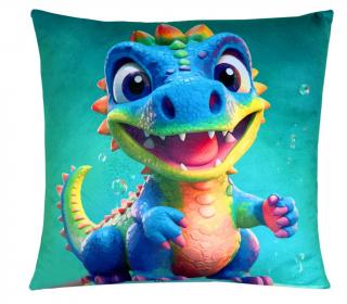 Detský dekoračný vankúš Phantasy Dino, 35x35 cm