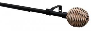 Garnyža Theta 120-210 cm, čierna matná