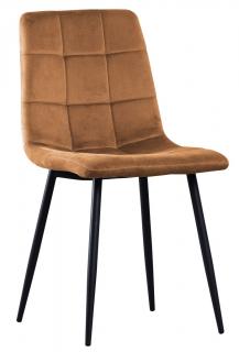 Jedálenská stolička Velvet, hnedá camel látka