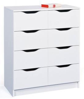 Komoda s 8 zásuvkami Westphalen, biela