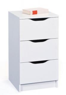 Komoda so 3 zásuvkami Westphalen, biela