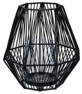 Kovový lampáš 16x17 cm, čierna