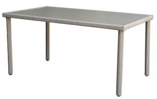 Obdĺžnikový  záhradný stôl Alford 150x90 cm, béžový