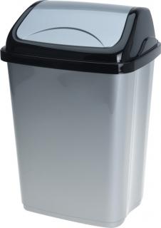 Odpadkový kôš 5 l, čierno-sivý