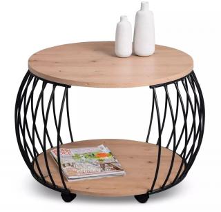 Okrúhly konferenčný stolík Peking 60 cm, dub artisan