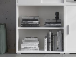Regál s 2 priehradkami Switch 68 cm, biely