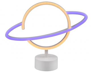 Stolová LED lampa Planeta, biela