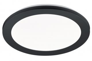 Stropné LED osvetlenie Camillus 26 cm, okrúhle, čierne