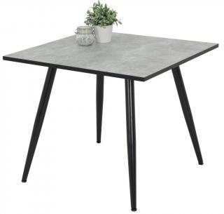 Štvorcový jedálenský stôl Alena 90x90 cm, šedý beton