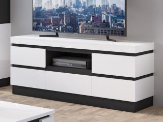 TV skrinka Campania 161 cm, biela/antracit