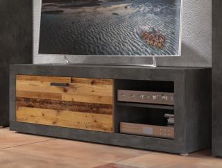 TV skrinka Kassel, vintage optika kovu/dreva