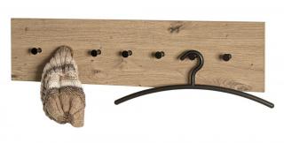 Vešiak na stenu Parma, šírka 80 cm, dub/čierny