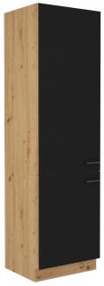 Vysoká kuchynská skriňa Modena, 60 cm, dub artisan/čierna