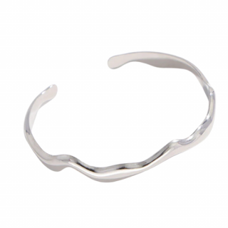 Cuff náramok WAVY Farba: strieborná