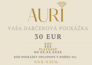 DARČEKOVÁ POUKÁŽKA Hodnota: 30 €