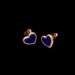 Náušnice CLOVER HEART BLUE