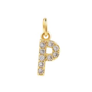 Personalizovaný perlový náhrdelník s písmenkami Písmeno: P