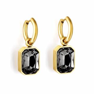 Pozlátené náušnice FELICIA BLACK