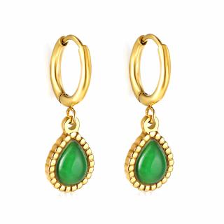 Pozlátené náušnice PENNY GREEN