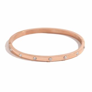 Pozlátený cuff náramok LEO Farba: ružové zlato