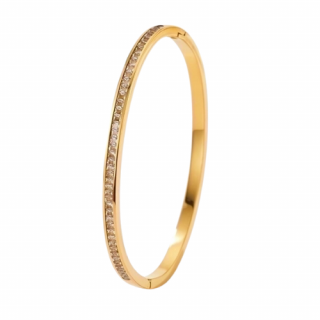 Pozlátený cuff náramok TEDDY Farba: zlatá