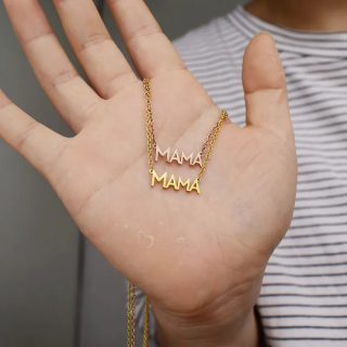 Pozlátený náhrdelník MAMA BASIC