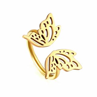 Pozlátený prsteň BUTTERFLY Veľkosť: US 7