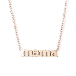 Strieborný náhrdelník MAMA TYPO Farba: ružové zlato