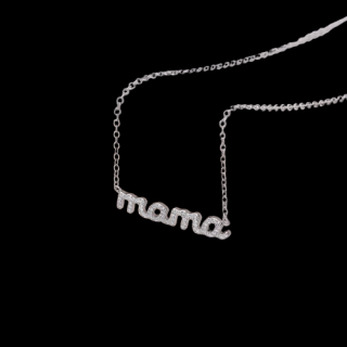 Strieborný pozlátený náhrdelník MAMA LUXURY SMALL Farba: strieborná