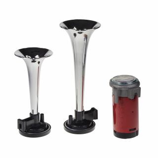 2-tónová fanfára 220mm, 12V s kompresorom chróm ECE R28