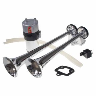 2-tónová fanfára 380mm, 12V stály/striedavý tón s kompresorom