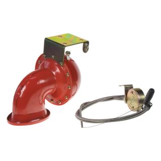 Bull horn siréna 12V, červená, s ovládačom