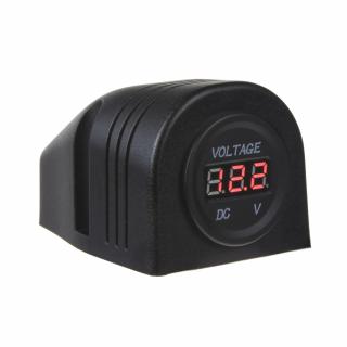 Digitálny voltmeter 6-30V červený v paneli