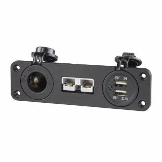 Dvojitá CL, 2x USB + Anderson zásuvka 50A do panelu