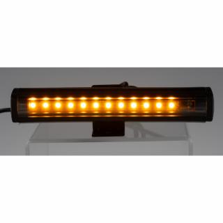 Gumové výstražné LED svetlo vonkajšie, oranžové, 12V, 150mm