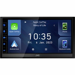 JVC 2DIN DAB+ / FM autorádio/6,8" displej/USB/AV/Bluetooth/Bezdrôt Apple CarPlay / Android Auto