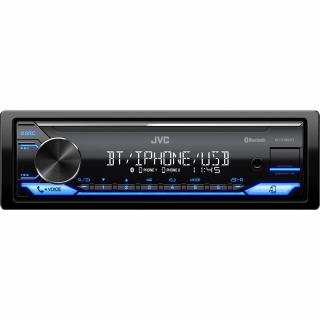 JVC autorádio bez mechaniky/Bluetooth/USB/AUX/modrá farba podsvietenia/odním.panel