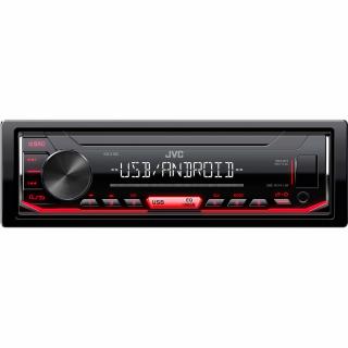 JVC autorádio bez mechaniky/USB/AUX/červené podsvietenie/odnímateľný panel