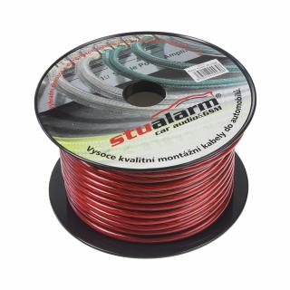 Kábel 10 mm, červeno transparentný, 25 m bal