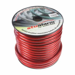 Kábel 20 mm, červeno transparentný, 25 m bal