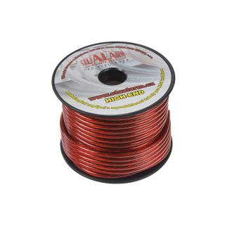 Kábel 6 mm, červeno transparentný, 25 m bal