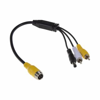 Kábel video 4pin samec /RCA samec + DC