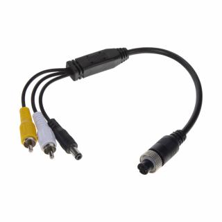 Kábel video 4pin samica / RCA + DC